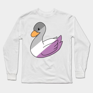 Pastel Asexual Duck Long Sleeve T-Shirt